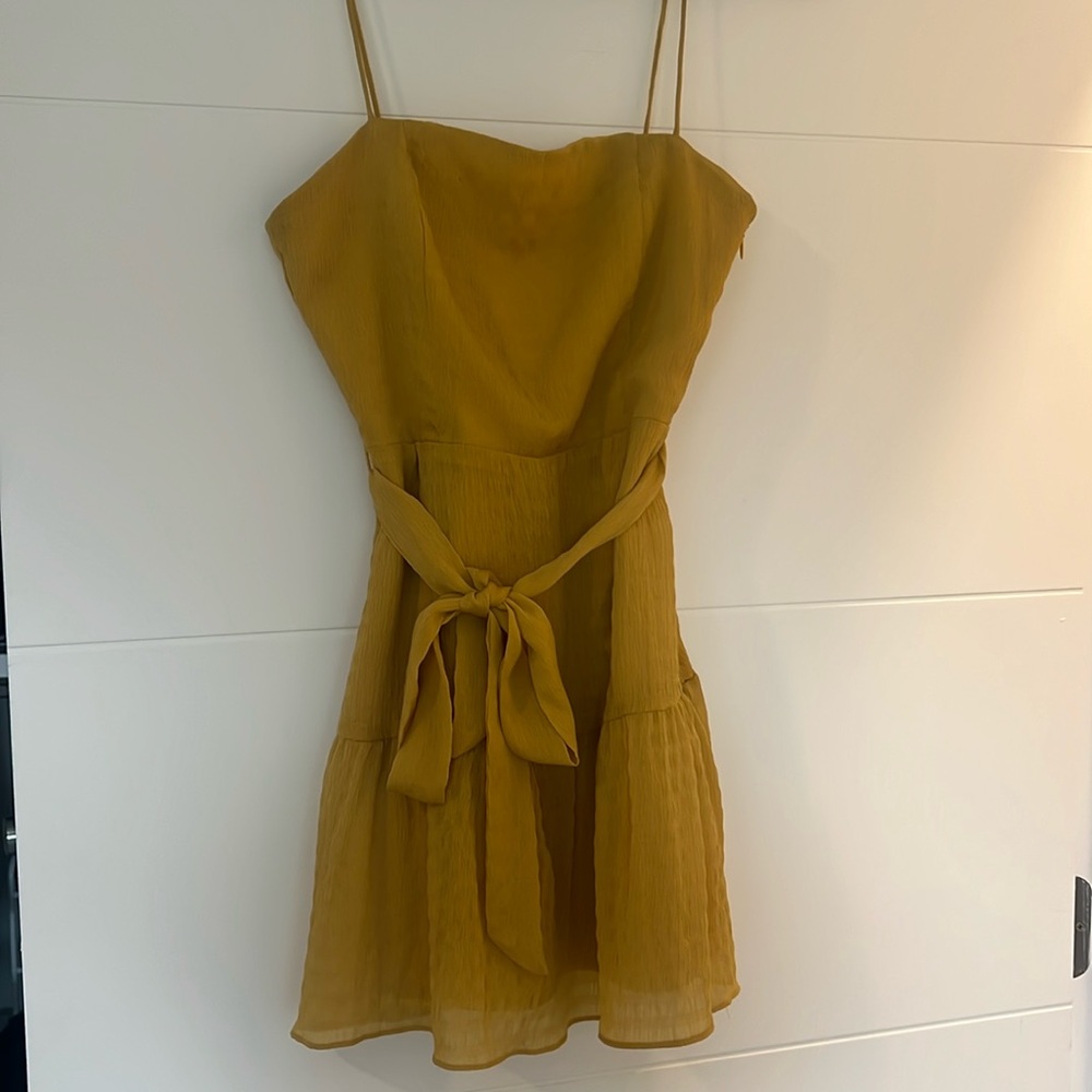 Yellow-gold superdown dress, size small
